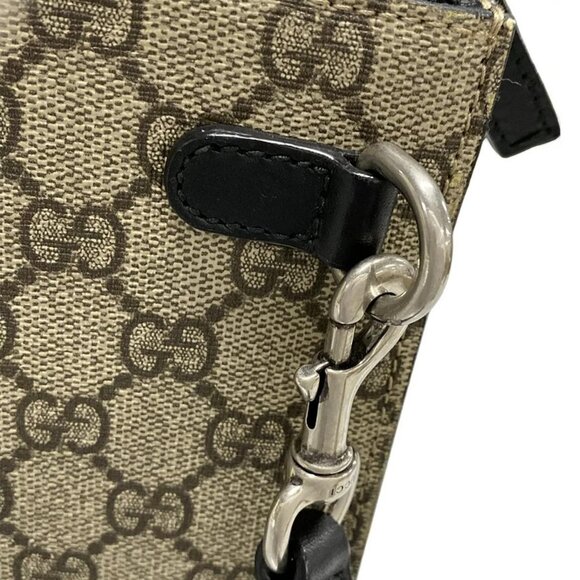 Auth GUCCI GG Plus / GG Supreme / Shelly 433665 Beige Dark Brown Multi PVC - Picture 7 of 16